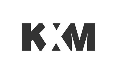 Obraz premium KXM logo design. Initial letter K X M bold font style for tech startups, consulting, corporate branding. Creative company name, headlines typography identity, trendy logotype.