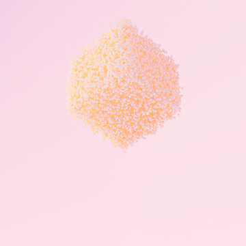 Abstract 3D pastel sphere symbolizing connection and future network