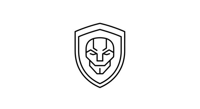 Black Panther shield logo icon.