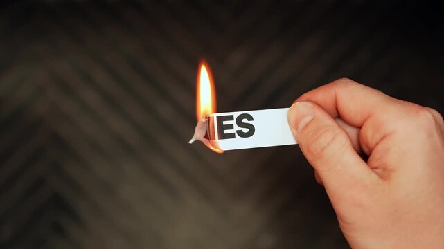 Close-up hand burns a paper strip reading &ldquo;LIES,&rdquo; symbolizing exposing deception and choosing truth. Dark background with copy space for messaging.