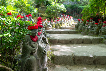 Jizo Bosatsu statues at Daisho-in Temple, Miyajima Island, Japan