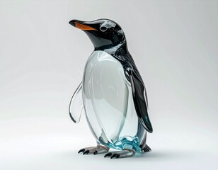 ガラスで出来たペンギン