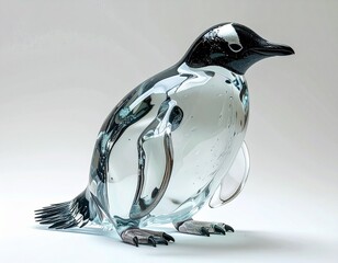 ガラスで出来たペンギン