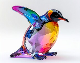 ガラスで出来たペンギン