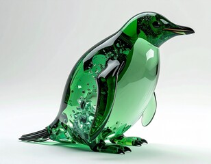 ガラスで出来たペンギン
