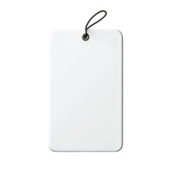 Fototapeta premium Blank tag card, rounded corners, isolated on transparent background