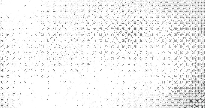 Pixelated bitmap dither effect abstract halftone texture background, vector graphic