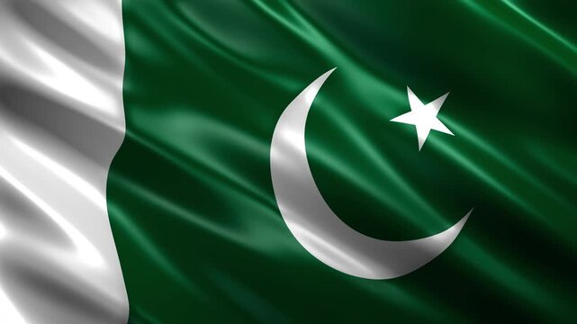 waving pakistan national flag animation loop