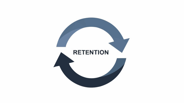 Retention Cycle Arrows Logo Design.