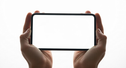 手のひらの上の輝く画面、ミニマリストの明るいイメージ