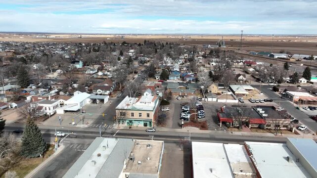 Ault Colorado businesses downtown area northward flight winter 2026