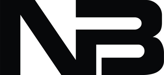Letter NB minimalist logo