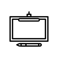 Naklejka premium Digital Graphic Tablet Icon