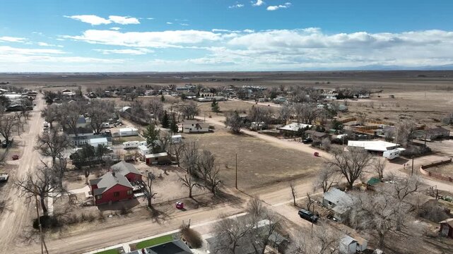 Nunn Colorado drone flight 2026 over the southeast side of town. Residential homes.