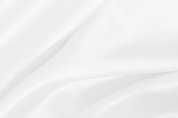 White fabric texture background, detail of silk or linen pattern.