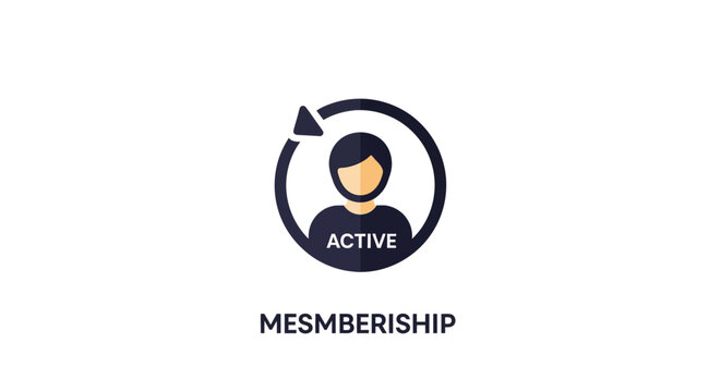 Active membership icon with person.