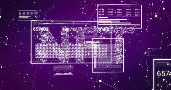 Particle cloud rising from right driving keypad grid aligning and numbers updating to show stats