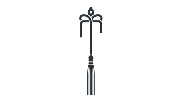 Decorative tassel with metal holder.