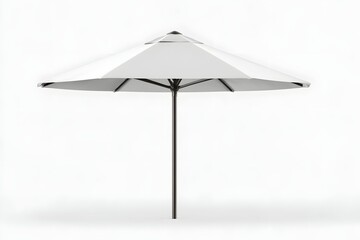 Obraz premium Vivid patio umbrella canopy mockup showcases sleek, modern design on a plain white background.