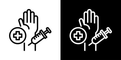 Obraz premium Treatment Icon Of Line Black And White Style 