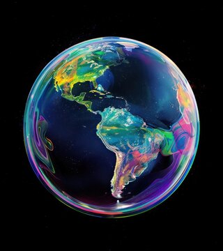 Colorful abstract Earth illustration