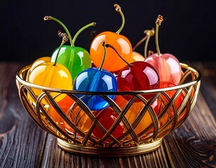 ガラス製のフルーツ