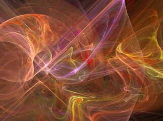 Fototapeta premium Fractal colored abstract on black background