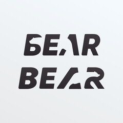 Fototapeta premium Clever Bear Wordmark Logo Design