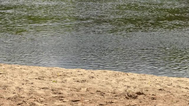 Sand and river nature minimalistic copy space background