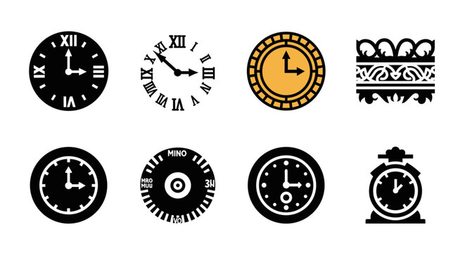 Classic timepieces collection: diverse clock faces and styles