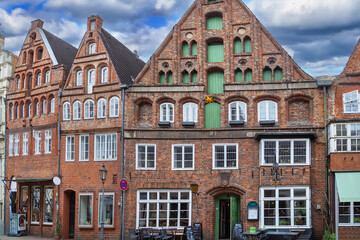 Fototapeta premium Street in Luneburg city center, Germany