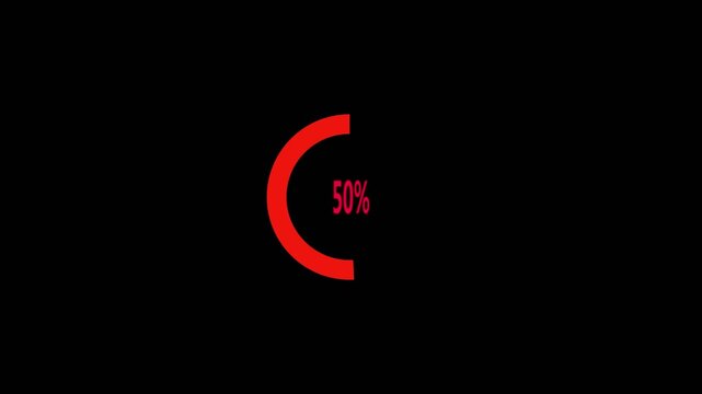 4K Loading Bar Progress Animation Seamless Loop on Black Background