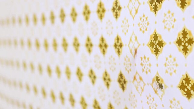 Authentic Indonesian batik fabric texture moving slowly