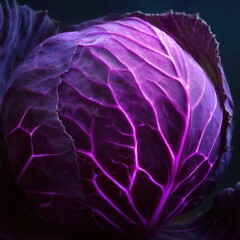 Obraz premium Close up of vibrant red cabbage