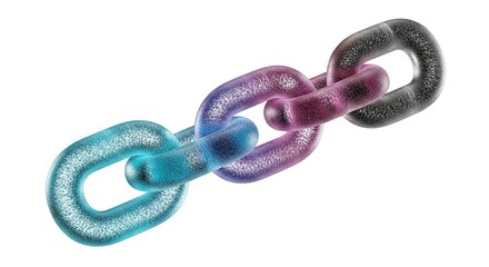 Obraz premium Interlocking chain links symbolizing connection, strength, and unity in abstract art