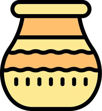 Mexican clay pot, known as a botijo, keeping water cool, representing mexican culture and craftsmanship