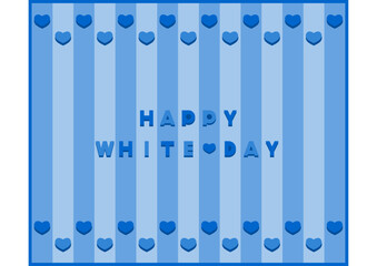 ハートとストライプのホワイトデーバナー