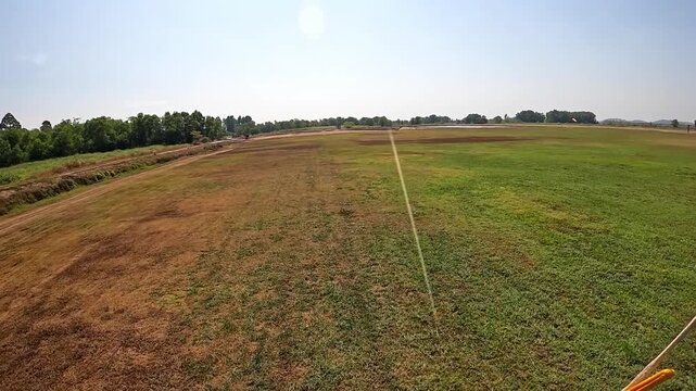 The dome on the ground after landing
