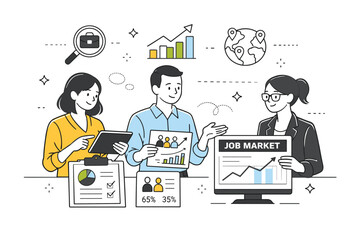 Analyzing Job Market Trends. Running preparation. A runner calmly tying their sneakers before heading out, focused and ready to start a jog. Quiet moment of