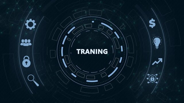 Coaching mentoring education business training development E-learning concept.Business, Technology, Internet and network concept.