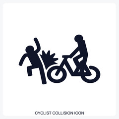 Cyclist Collision Icon