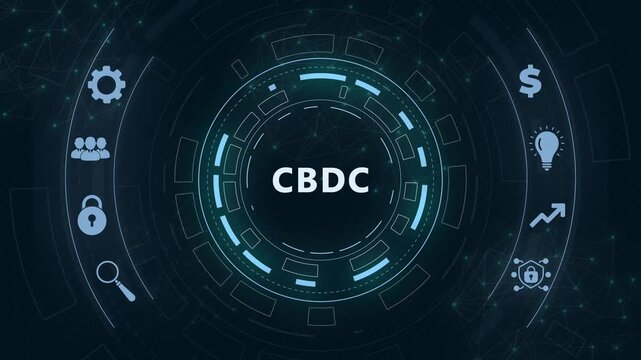 CBDC Central Bank Digital Currency Concept.