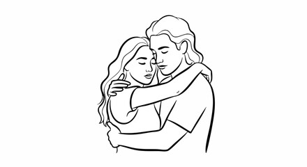 vector illustration of a lovers