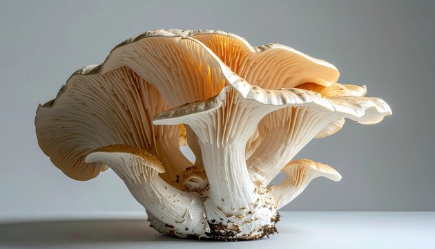 FlyPro Firefly's innovative biodegradable packaging material, crafted from intricate mushroom mycelium with a realistic organic structure, showcased in stunning photography.