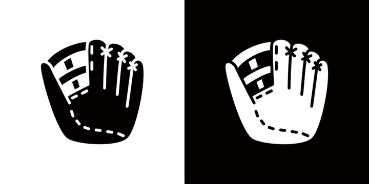 Baseball glove, mitt simple icon