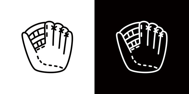 Baseball glove, mitt simple icon