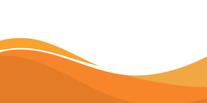 Abstract orange wave background design. Smooth layered curve flow layout template. Creative wavy geometric backdrop for presentation and web