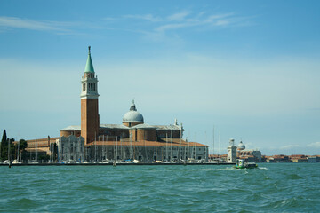 Fototapeta premium San giorgio maggiore church and bell tower, venice lagoon