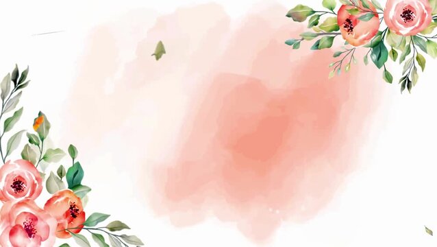 Floral Rustic Flower Motion Background for Wedding Engagement Video Invitation Background 