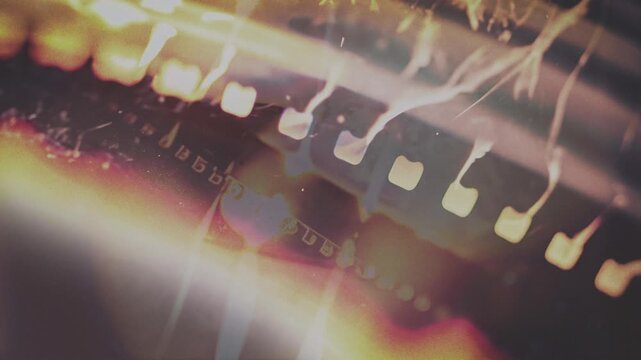Film Projector Transitions Blending Frames Together